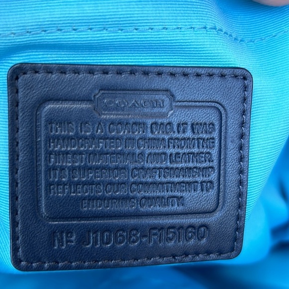 Coach Signature Chelsea Heritage Navy Zip Bag Large Purse in Excellent Condition - Picture 10 of 10